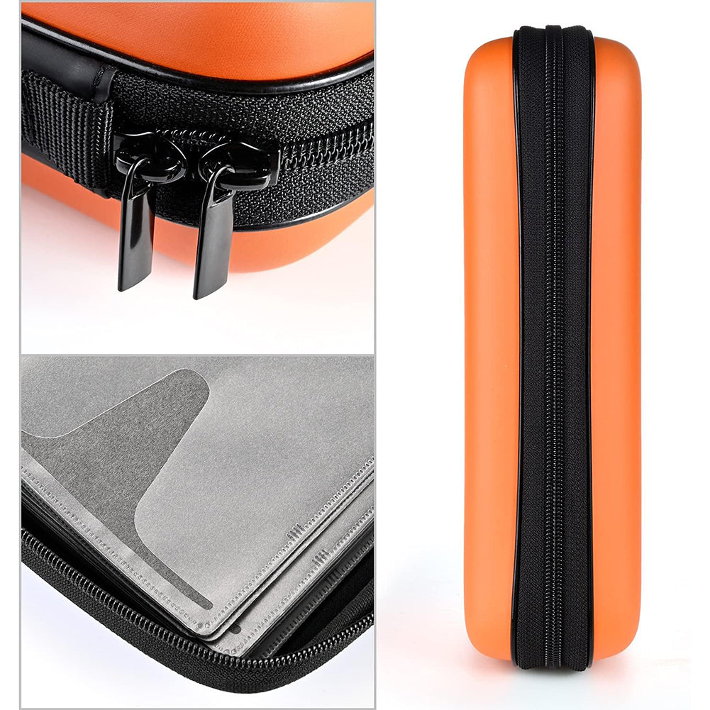 LIOVODE CD Case, 192 Capacity EVA Protective Blu-ray DVD Case Portable Zipper CD Case Holder Disc Storage Organizer Wallet Bag for Car Home Travel (Orange)